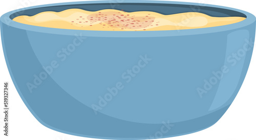 Food bowl icon cartoon vector. Brazilian dish. Baked meat