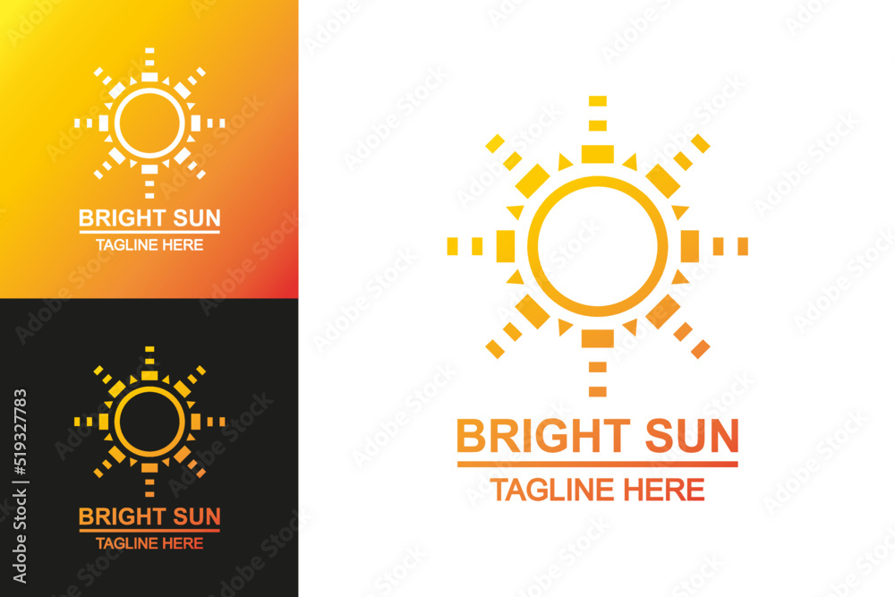 bright sun logo set for natural energy symbol, eco company, summer emblem, travel firm, logotype, tag, stamp, t shirt, banner. Sun icon. vector illustration10 eps bright sun logo set for natural energy symbol, eco company, summer emblem, travel firm, logotype, tag, stamp, t shirt, banner. Sun icon. vector illustration10 eps