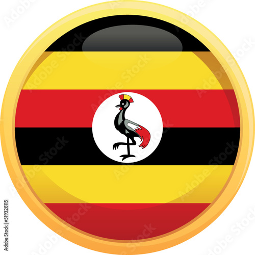 Free Download Uganda flag circle icon cartoon vector. Independence day. Heroes stand - GFXLoad