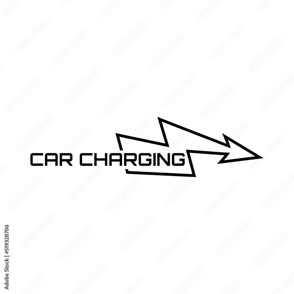 Obraz premium Electric car charging station icon isolated on white background