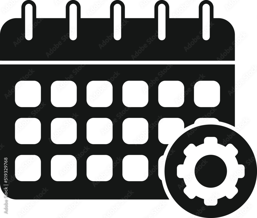 Development calendar icon simple vector. Eco agenda Development calendar icon simple vector. Eco agenda