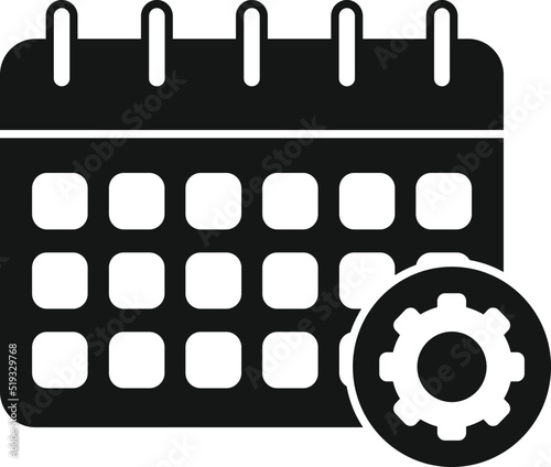 Development calendar icon simple vector. Eco agenda
