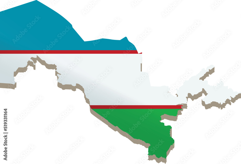 Obraz premium Uzbekistan landmark icon cartoon vector. Flag map. Islam money