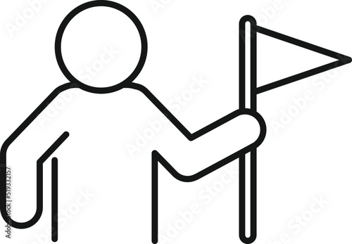 Target manager icon outline vector. Sustainable development