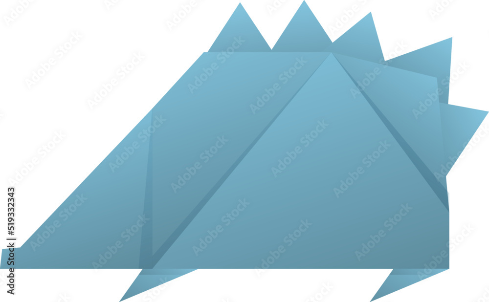 Origami hedgehog icon cartoon vector. Paper animal. Polygon paper Stock ...