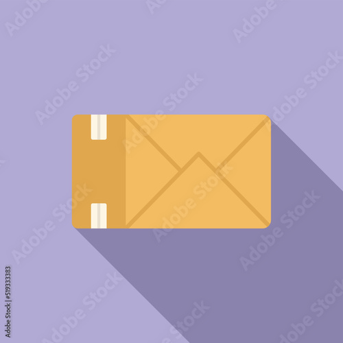 Box ecology icon flat vector. Pack recycle