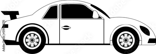Car vehicles line art Vectors Silhouettes 