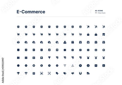 E-Commerce UI Icons Pack Filled Style