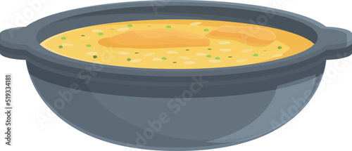 Cheese soup icon cartoon vector. Portugal food. Cuisine meal