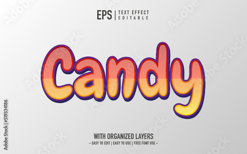 candy text effect