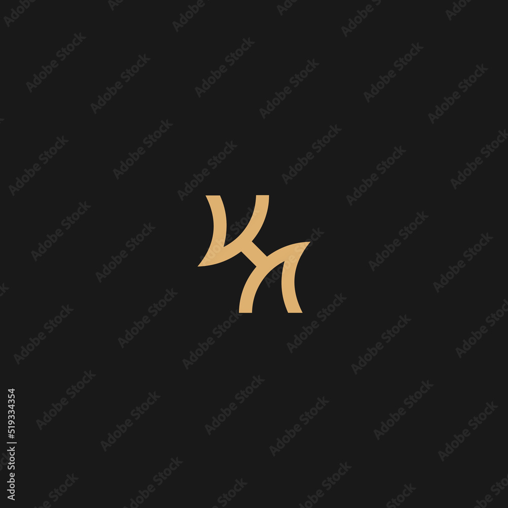 Initial linked letter KA logo design. Modern letter KA logo design ...