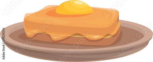 Egg sandwich icon cartoon vector. Portugal food. Cuisine meal
