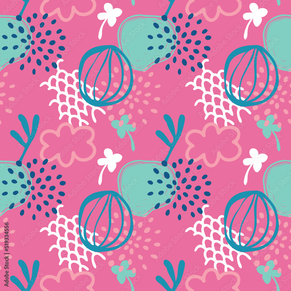 vector teenage seamless neon pattern naive style vector teenage seamless neon pattern naive style