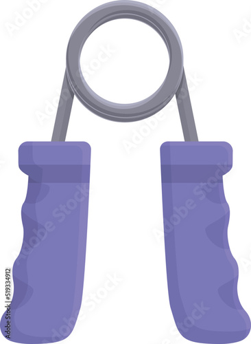 Sport hand grip icon cartoon vector. Arm training. Energy iron