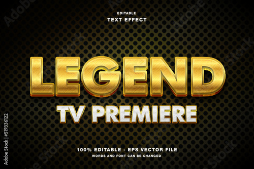 Legend TV Premiere 3D Editable Text Effect