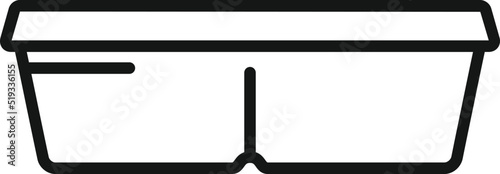 Carton box icon outline vector. Food paper