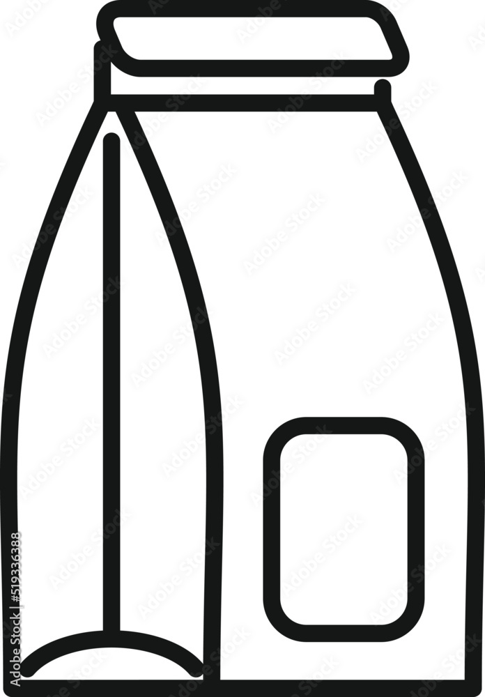 Recycle pack icon outline vector. Food bag Recycle pack icon outline vector. Food bag