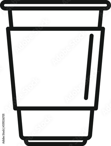 Craft coffee cup icon outline vector. Eco container