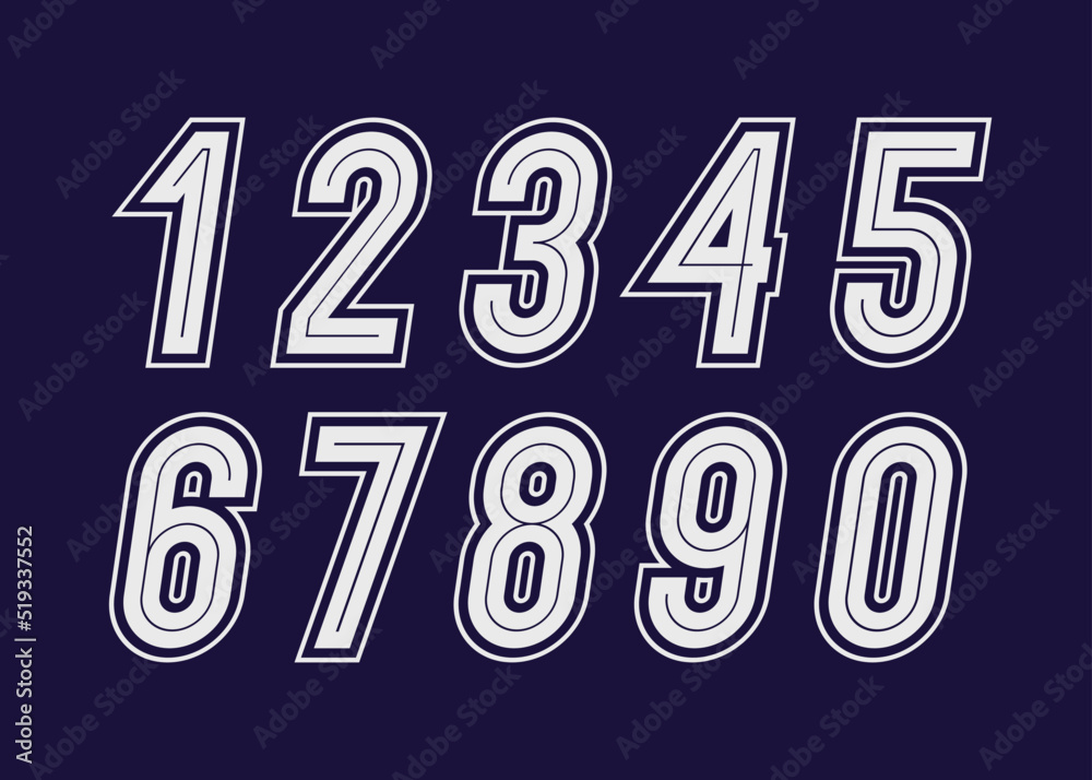 Numbers set bold modern typography style consisiting of 1, 2, 3, 4, 5, 6, 7, 8, 9, 10 for logo, poster, t shirt, book, sale banner, printing on fabric, birthday card. Trendy font. vector 10 eps Numbers set bold modern typography style consisiting of 1, 2, 3, 4, 5, 6, 7, 8, 9, 10 for logo, poster, t shirt, book, sale banner, printing on fabric, birthday card. Trendy font. vector 10 eps