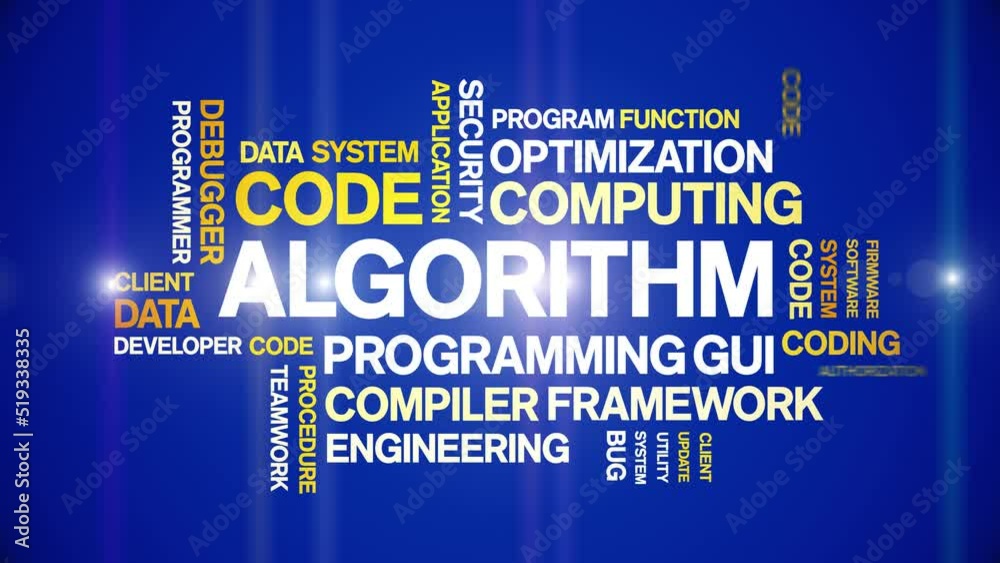 Algorithm animated tag word cloud;text design animation kinetic ...
