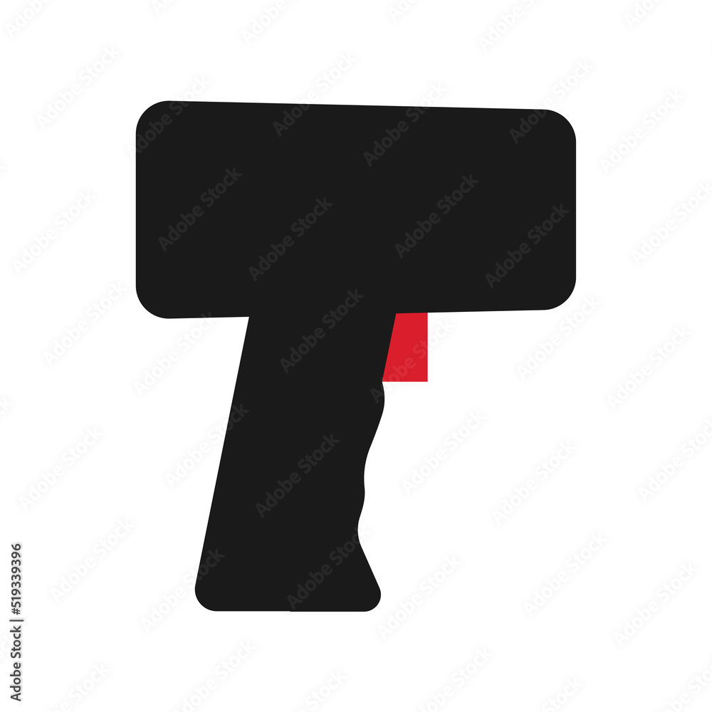Speed gun pictogram vector illustration. Speed measuring device. Speed gun pictogram vector illustration. Speed measuring device.