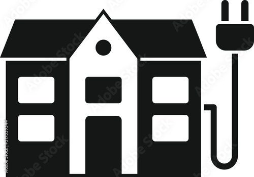 House smart consumption icon simple vector. Money care