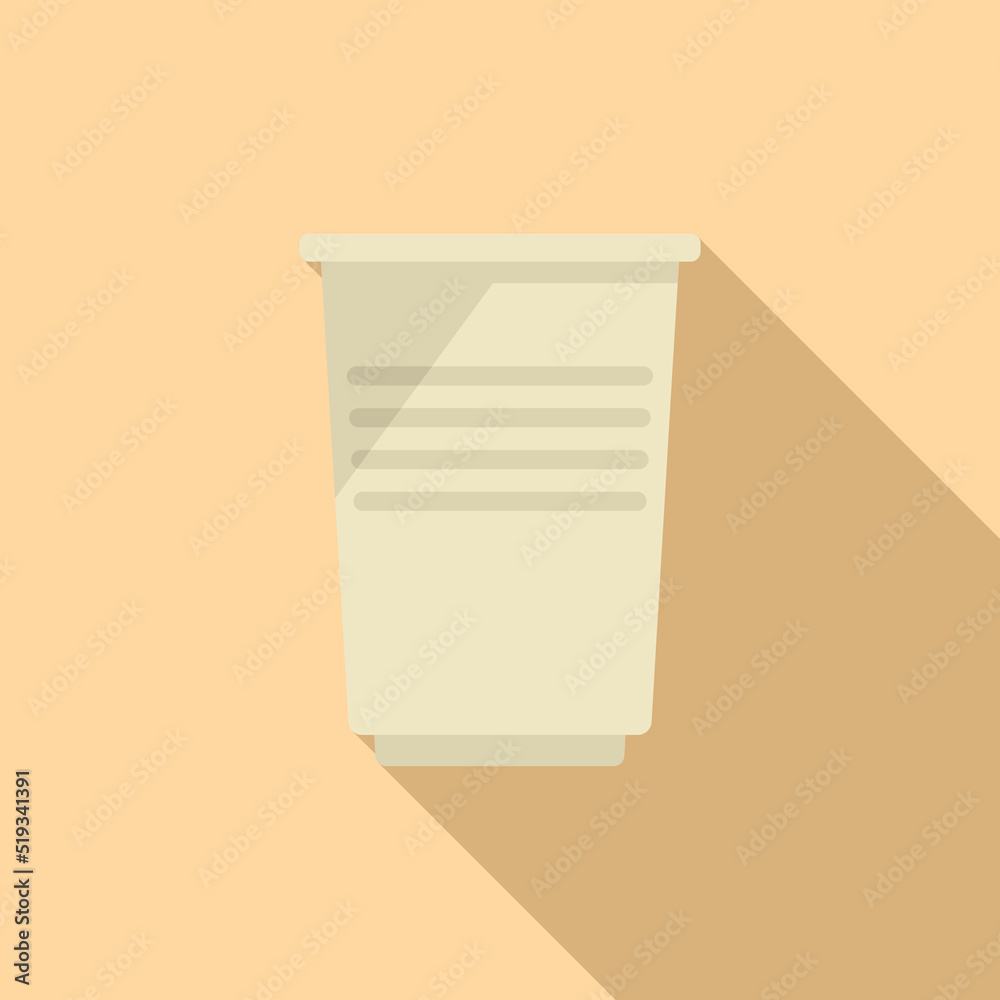 Ocean plastic cup icon flat vector. Eco recycle Ocean plastic cup icon flat vector. Eco recycle