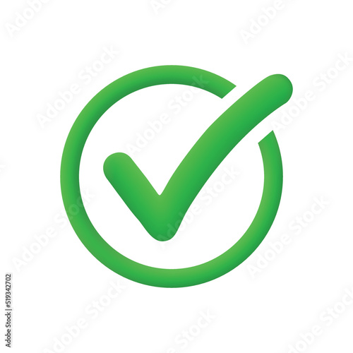 green right sign 3d icon