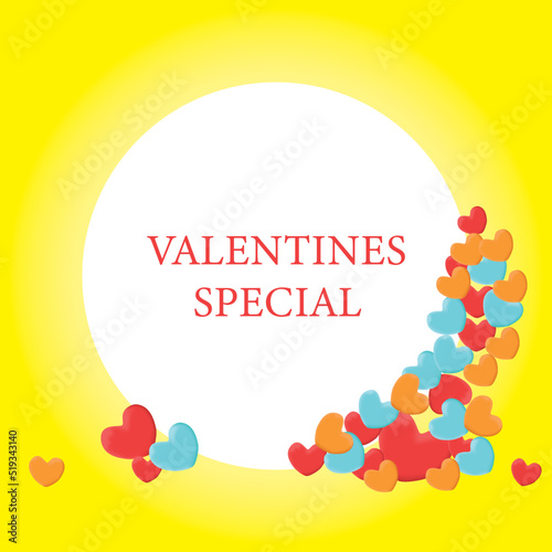background with heart bubbles