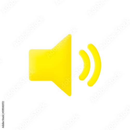yellow volum 3d icon