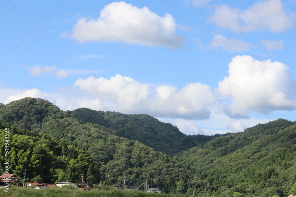 landscape with mountains and sky