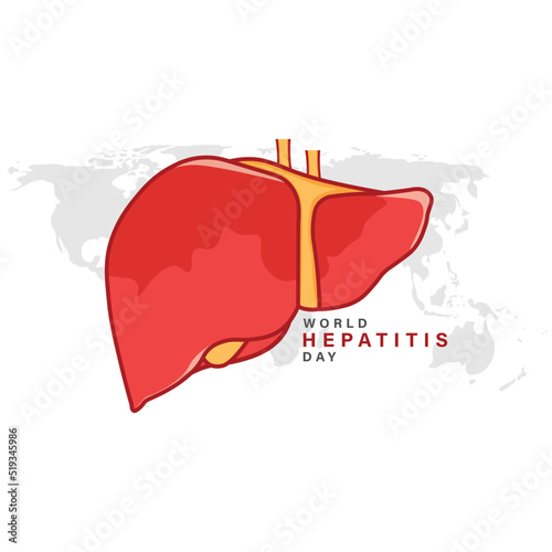 world hepatitis day 28 July, vector illustration