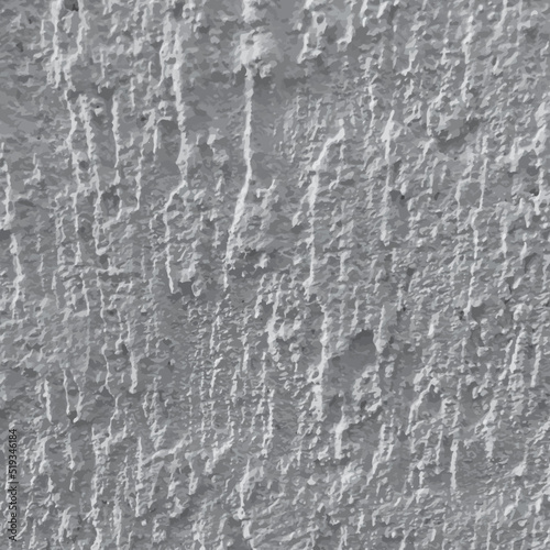 Vector texture plastered wall, black and white texture chaotic plaster pattern, vector