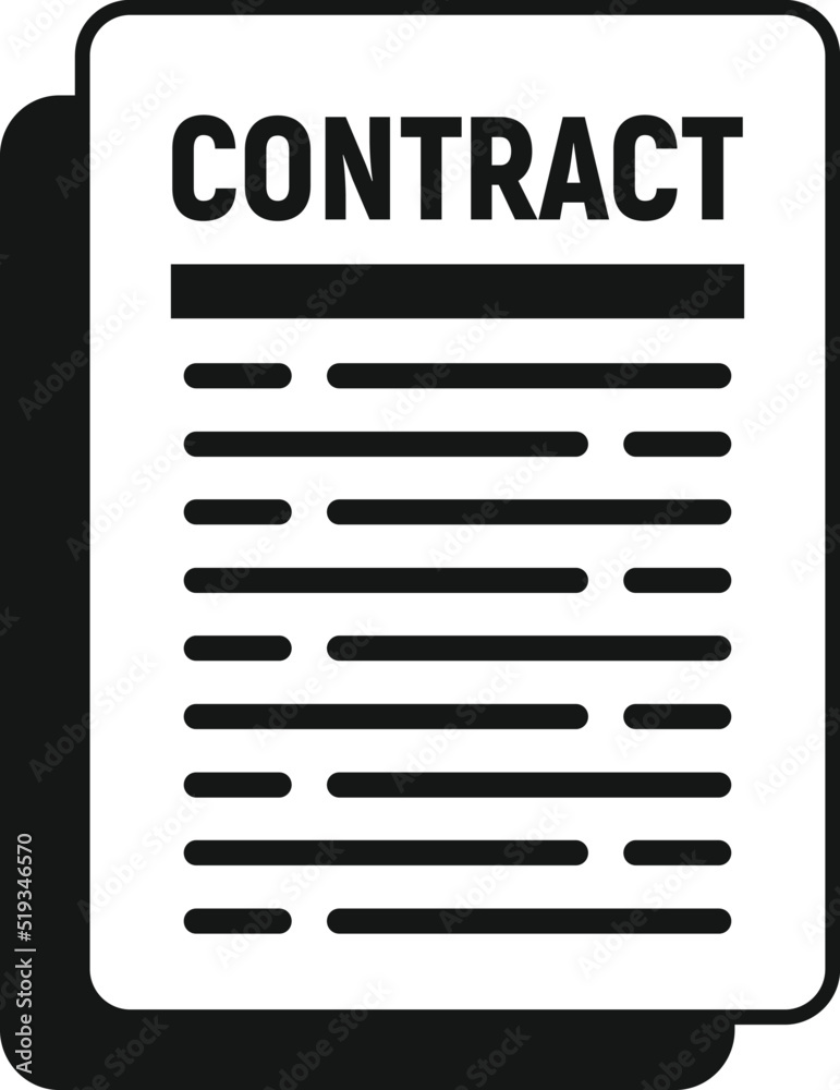 Seller contract icon simple vector. Agent service Seller contract icon simple vector. Agent service