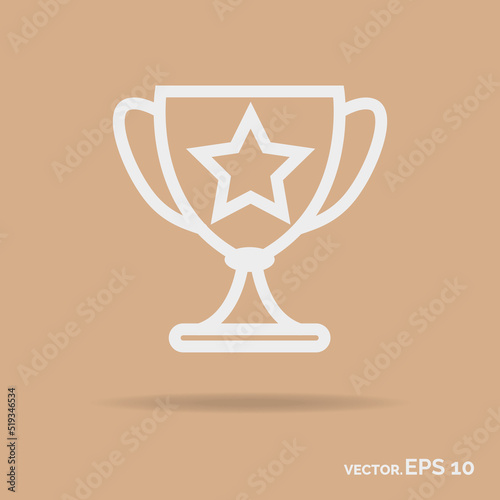 Goblet outline icon white color isolated on background. Vector Illustration