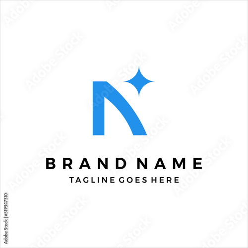 North star logo design vector template