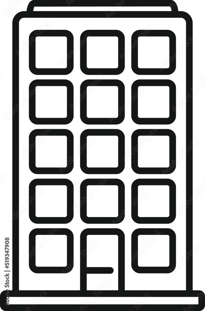Building agent icon outline vector. Service support Building agent icon outline vector. Service support