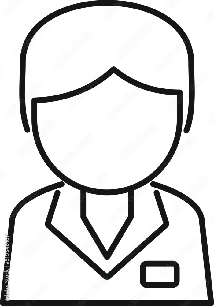 Sale agent icon outline vector. Support service Sale agent icon outline vector. Support service