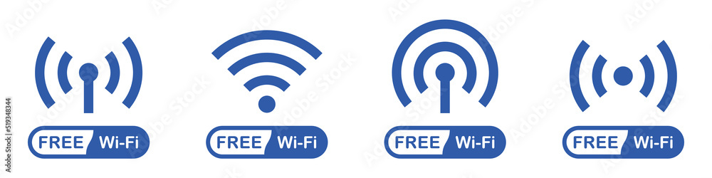 Free wi-fi icon. Wi-fi point icon. Wireless connection icon, vector illustration - obrazy, fototapety, plakaty 