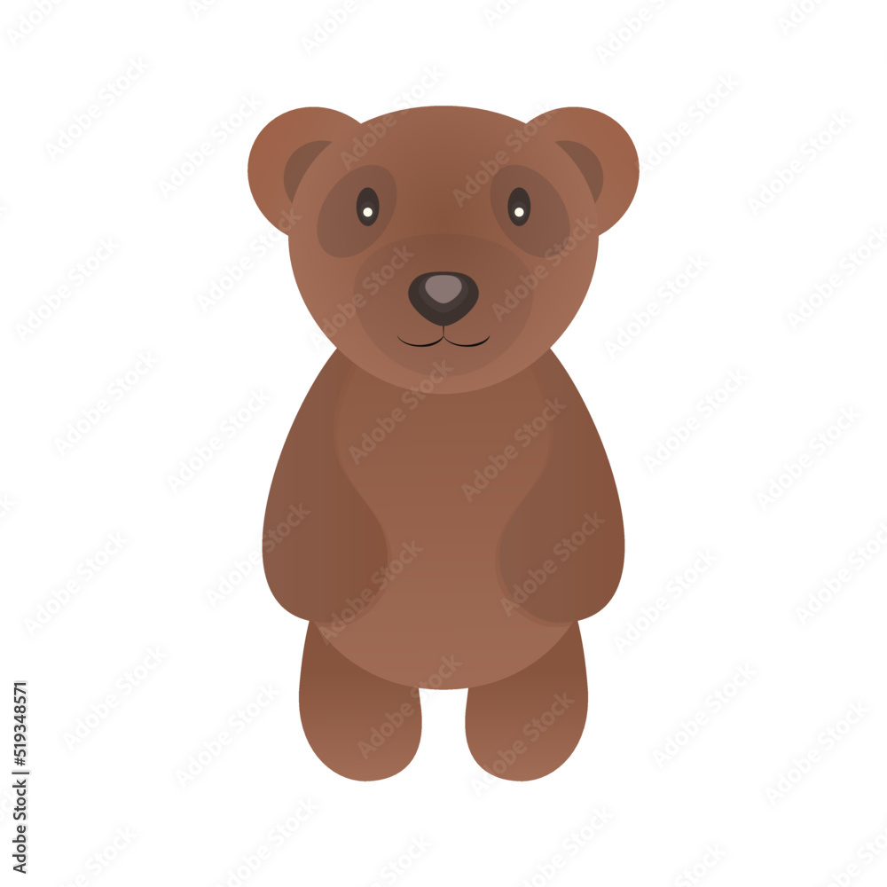 Funny bear isolated on white background for use your design work. Vector Illustration Funny bear isolated on white background for use your design work. Vector Illustration