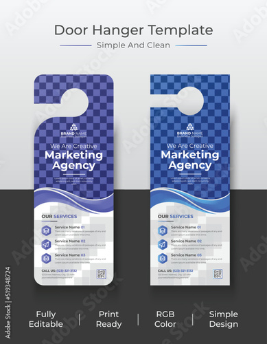 Business Promotional Door Hanger Layout design