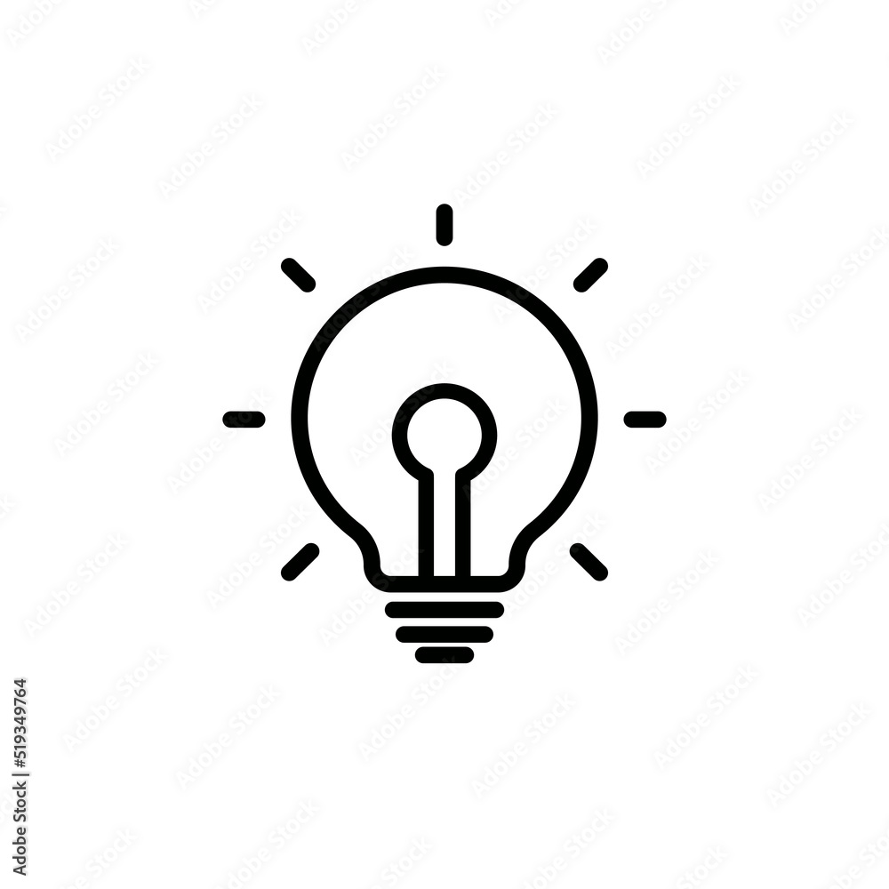 LIght bulb icon isolated on white background. Vector Illustration. LIght bulb icon isolated on white background. Vector Illustration.