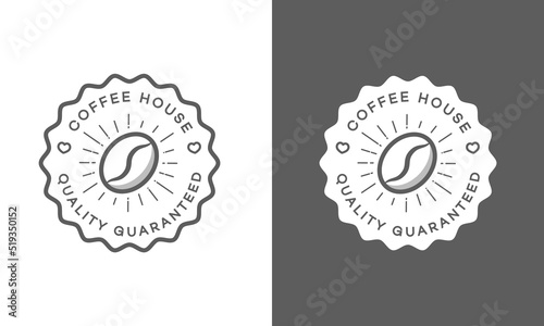 Set of coffee house logo isolated on white and black background. Vector design elements, business signs, logos, identity, labels, badges and other branding objects for business. Vector illustration.