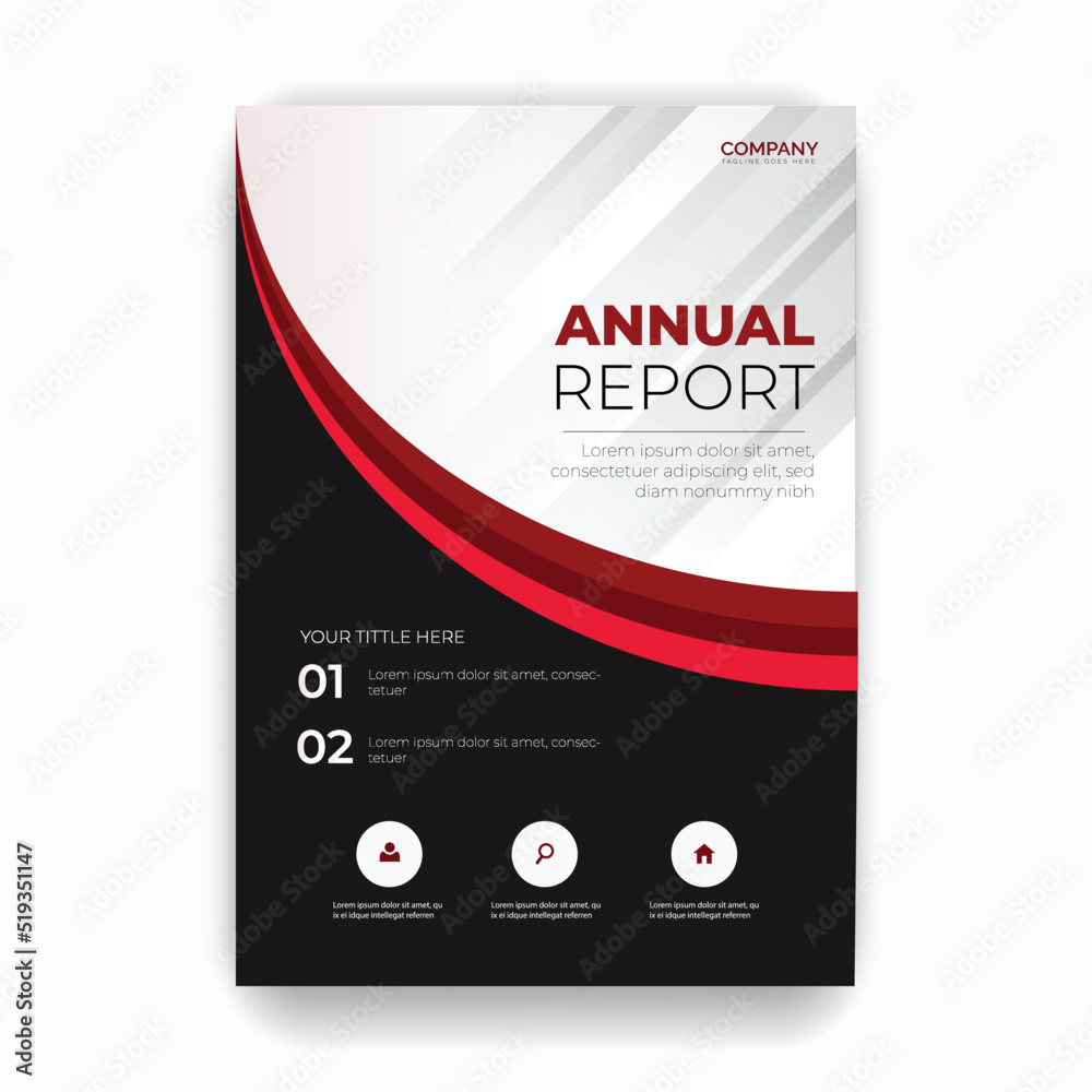Corporate annual report cover page design template Stock Vector | Adobe ...