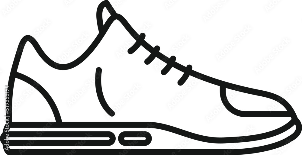 Sport shoes icon outline vector. Physical exercise