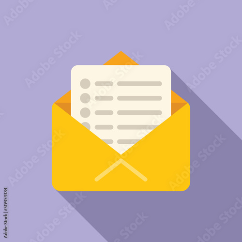 Mail database icon flat vector. Platform system