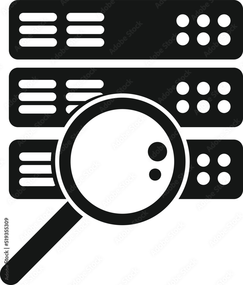 Server database icon simple vector. Crm data Server database icon simple vector. Crm data