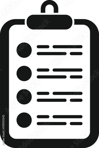 Customer clipboard icon simple vector. Crm data