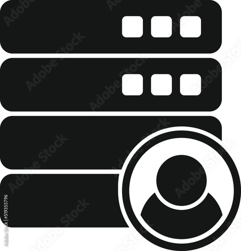 Server data icon simple vector. Software platform