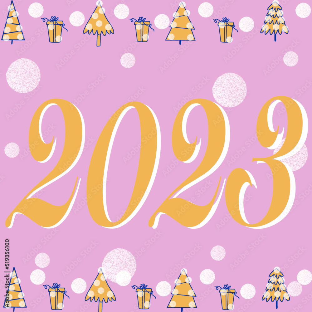 2023,new year,congratulations on the year 2023,christmas tree,gift,snowflakes,snowman,deer,heart,star,man,christmas, pattern, water, vector, design, snow, illustration, snowflake, winter, drop, vector